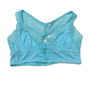 Honeydew Intimates Lace Valerie Longline Bralette Light Blue Size S